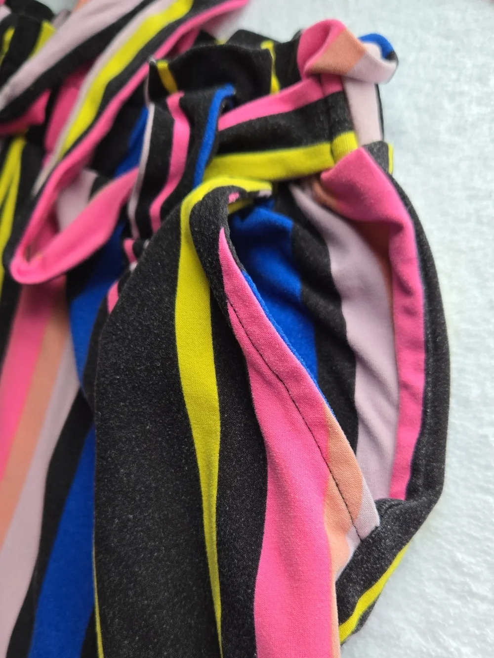 Popular Colorful Stripe Shorts Paperbag Waist w/ Belt 14/16